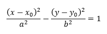 Rovnica hyperboly v smere osi x