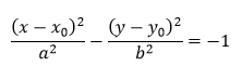 Rovnica hyperboly v smere osi y