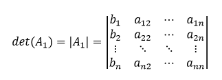 det(A_1) = |A_1|