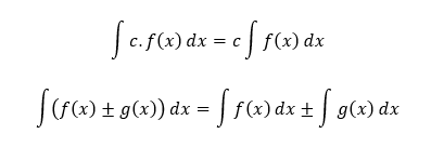 Násobenie integrálu konštantou, súčet a rozdiel integrálov