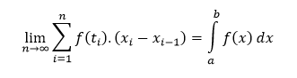 Integrál funkcie f(x) na intervale 〈a,b〉 ako limita Riemannovho súčtu