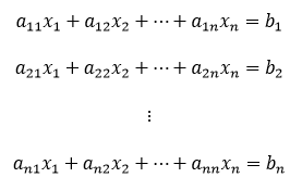 Sústava lineárnych rovníc n x n